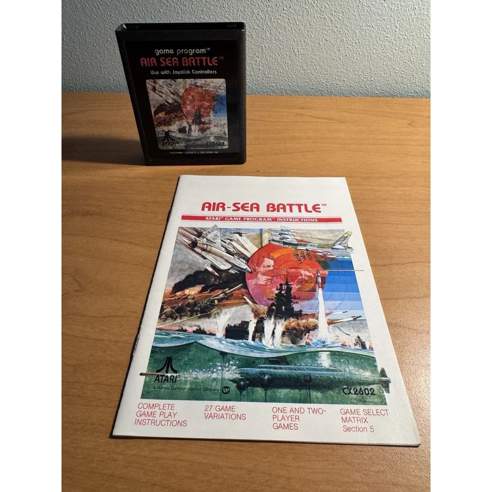Atari 2600 Air-Sea Battle Game CX2602 CIB Box Manual Cartridge 27‎ Video Games